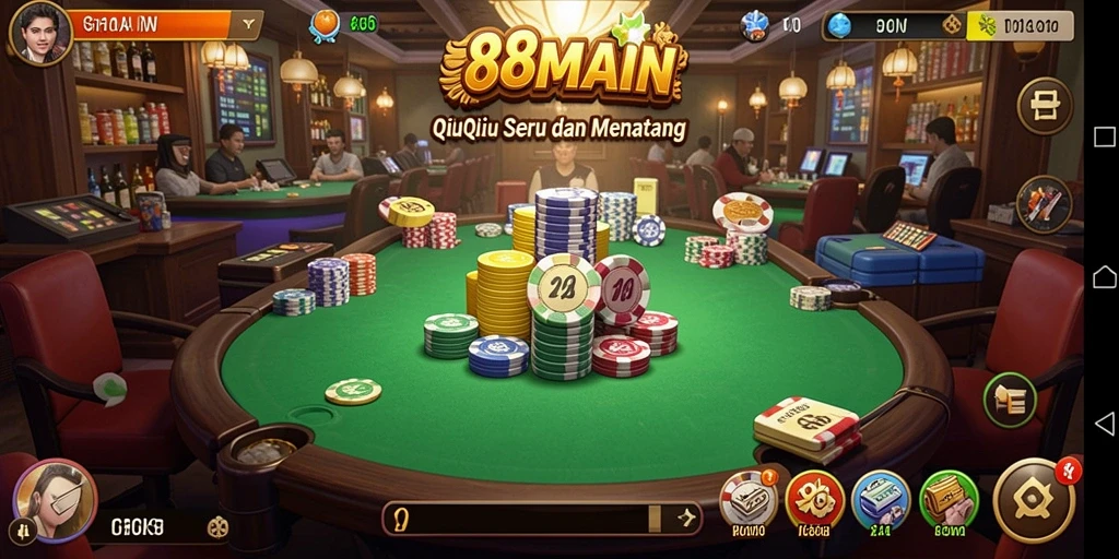 Tampilan menarik dari gameplay QiuQiu 88MAIN yang seru.