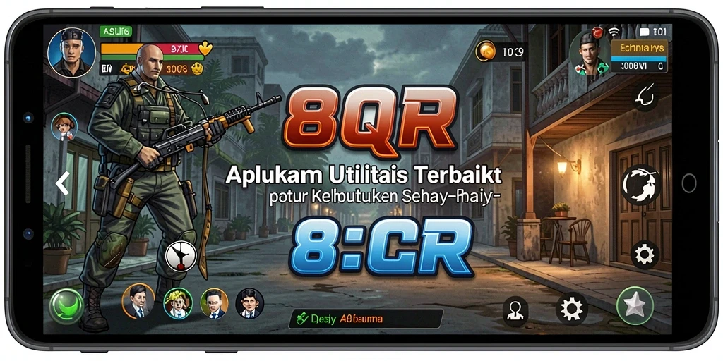 Tampilan antarmuka pengguna 8QR yang sederhana dan intuitif.