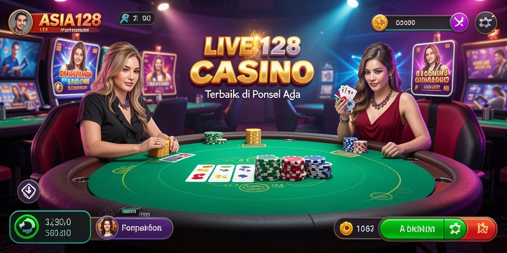 Tampilan gameplay menarik dari ASIA128 yang menghadirkan Live Casino.