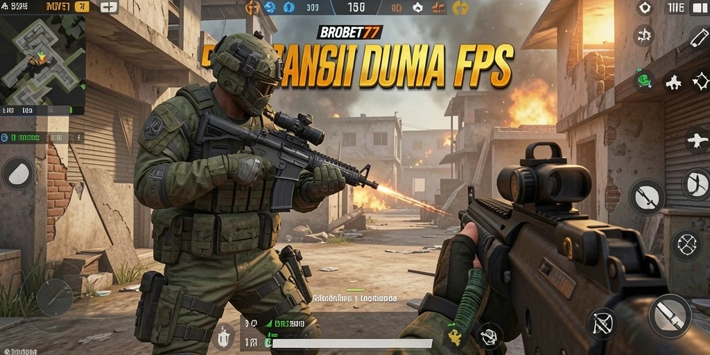 Tampilan seru gameplay BROBET77 dengan aksi tembak-menembak yang intens.