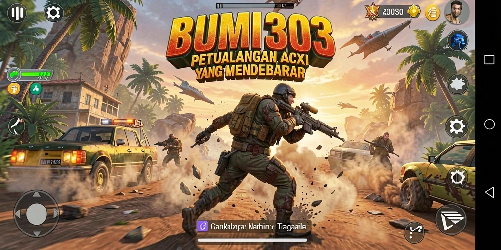 Gameplay seru dan mendebarkan di BUMI303 dengan aksi tanpa henti.