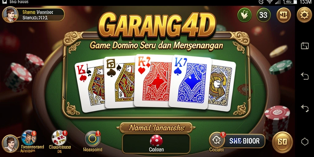 Screenshot utama GARANG4D menunjukkan gameplay Domino yang mendebarkan.