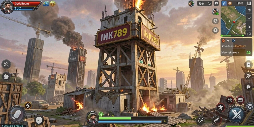 Gameplay INK789 yang seru dan mendebarkan saat mempertahankan menara.