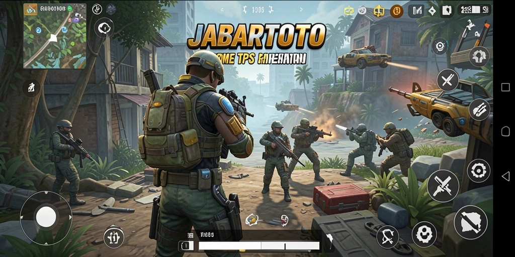 Tangkapan layar utama JABARTOTO menampilkan aksi seru dalam gameplay TPS.