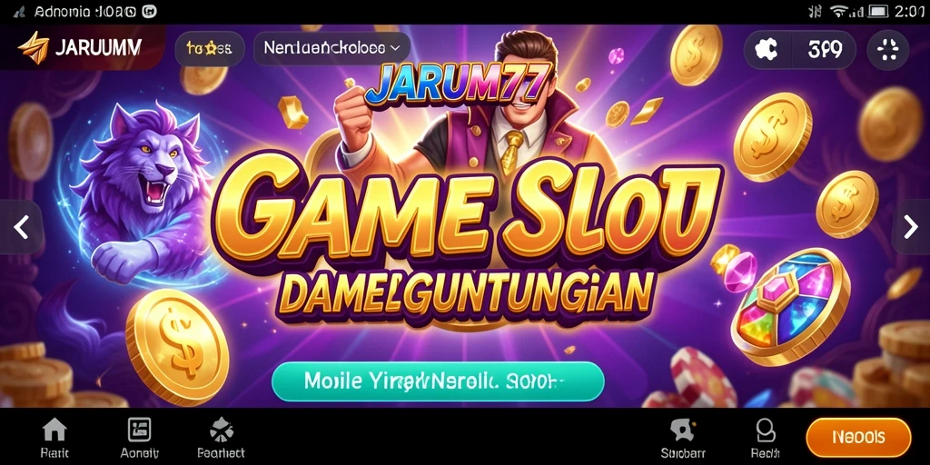 Tampilan menarik dari gameplay JARUM77 yang penuh warna.
