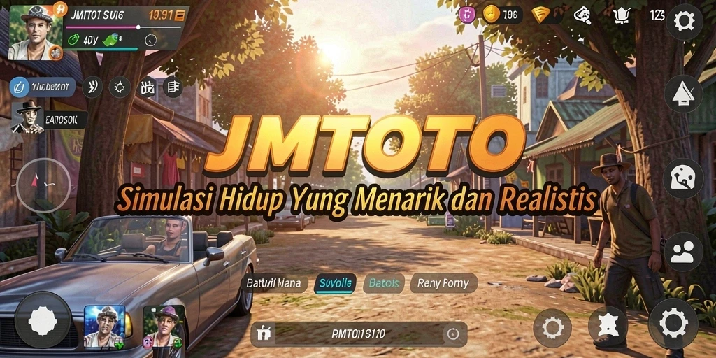 Tangkapan layar utama JMTOTO menampilkan grafik indah dan gameplay yang mendalam.