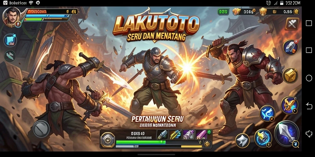 Tampilan intens saat karakter bertarung di LAKUTOTO.