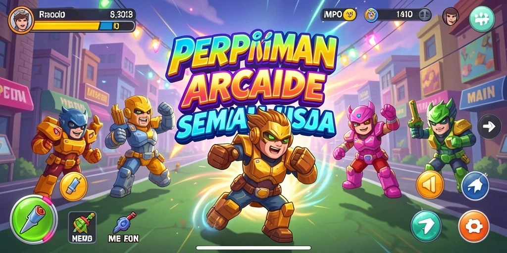 Screencapture MPOID menunjukkan aksi seru dalam gameplay Arcade.