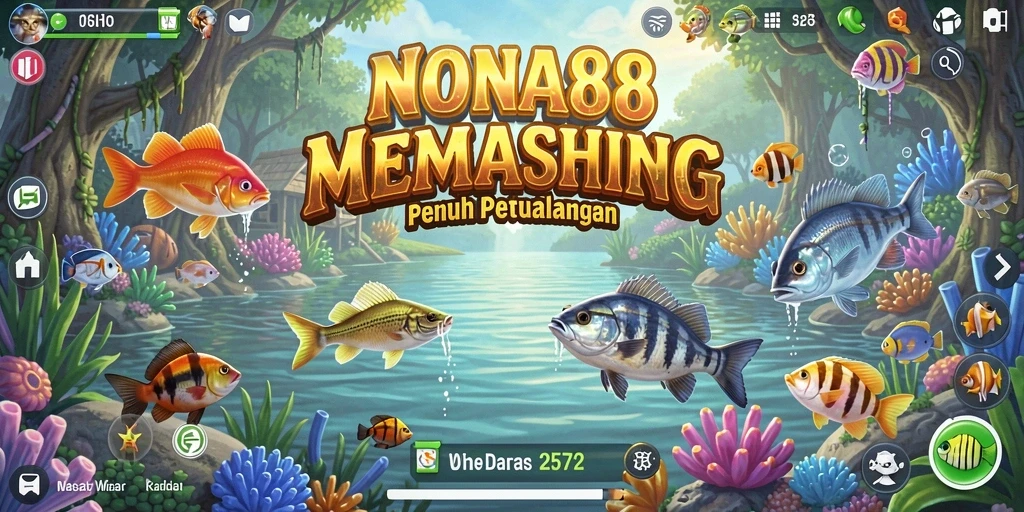 Screenshot utama NONA88 menampilkan gameplay memancing yang seru dan mendalam.