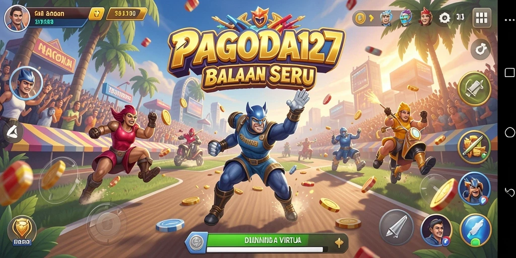 Tangkapan layar menunjukkan aksi balap yang mendebarkan di PAGODA127.