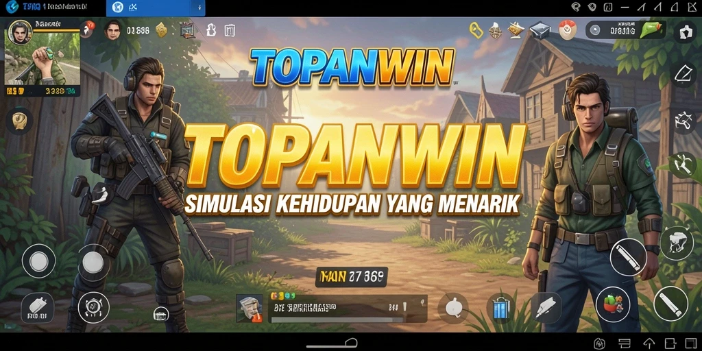 Tampilan screenshot utama <strong>TOPANWIN</strong> menampilkan gameplay simulasi yang mendalam.