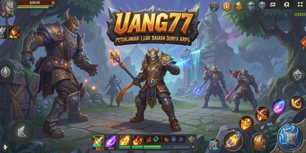 Tampilan gameplay UANG77 yang menakjubkan dan epik.